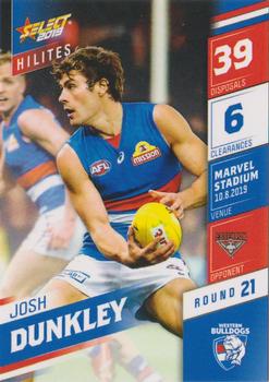 2019 Select AFL Hilites #SH21 Josh Dunkley Front